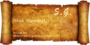 Stul Gyöngyi névjegykártya
