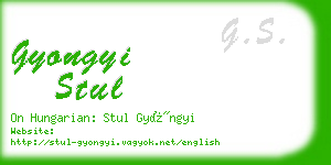 gyongyi stul business card